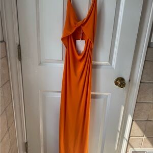 Zara Vibrant Orange Dress